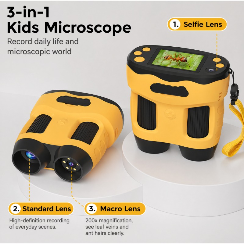 Kids Education News - Microscopio Digitale 4K 1000X per Bambini