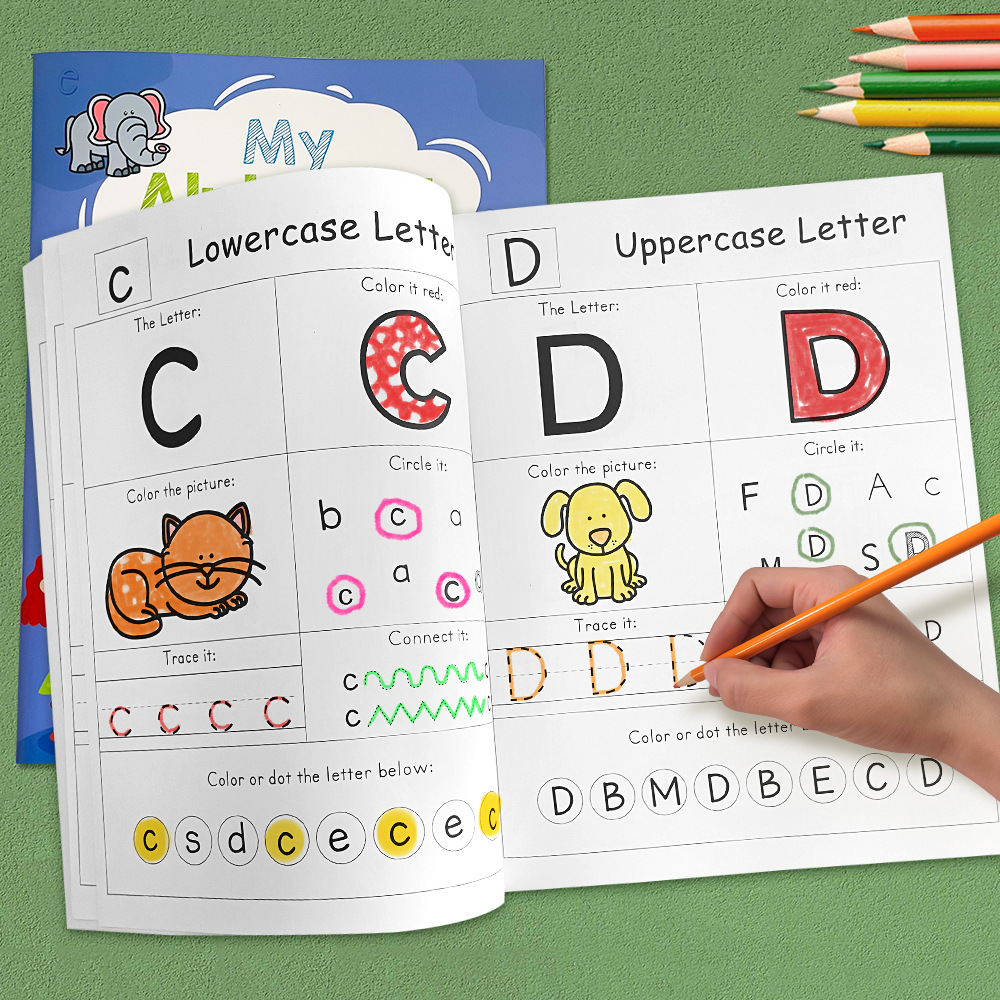 Learning Workbook Preschool - 54 pagine lettere AZ alfabeto fonetica