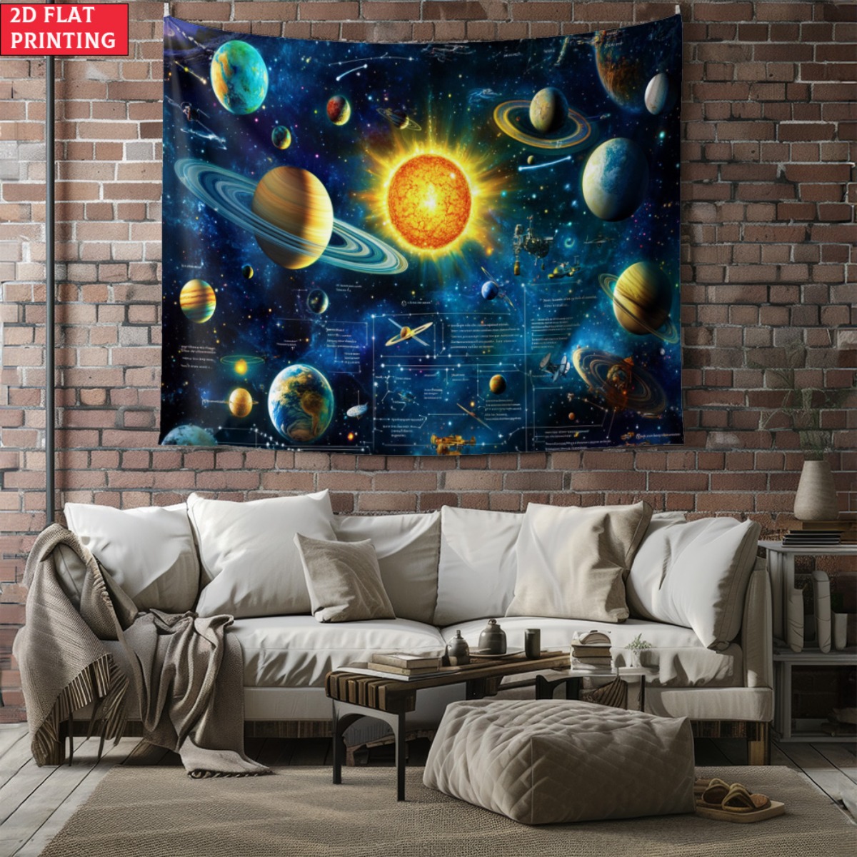 Kids Education System - senza cornice Sistema solare pianeta arazzo