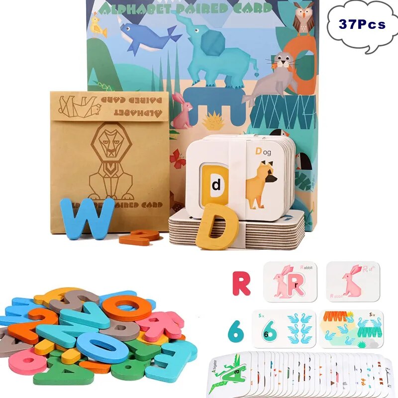 Flash Card Alphabet - Numeri dell'alfabeto Montessori Flash card per