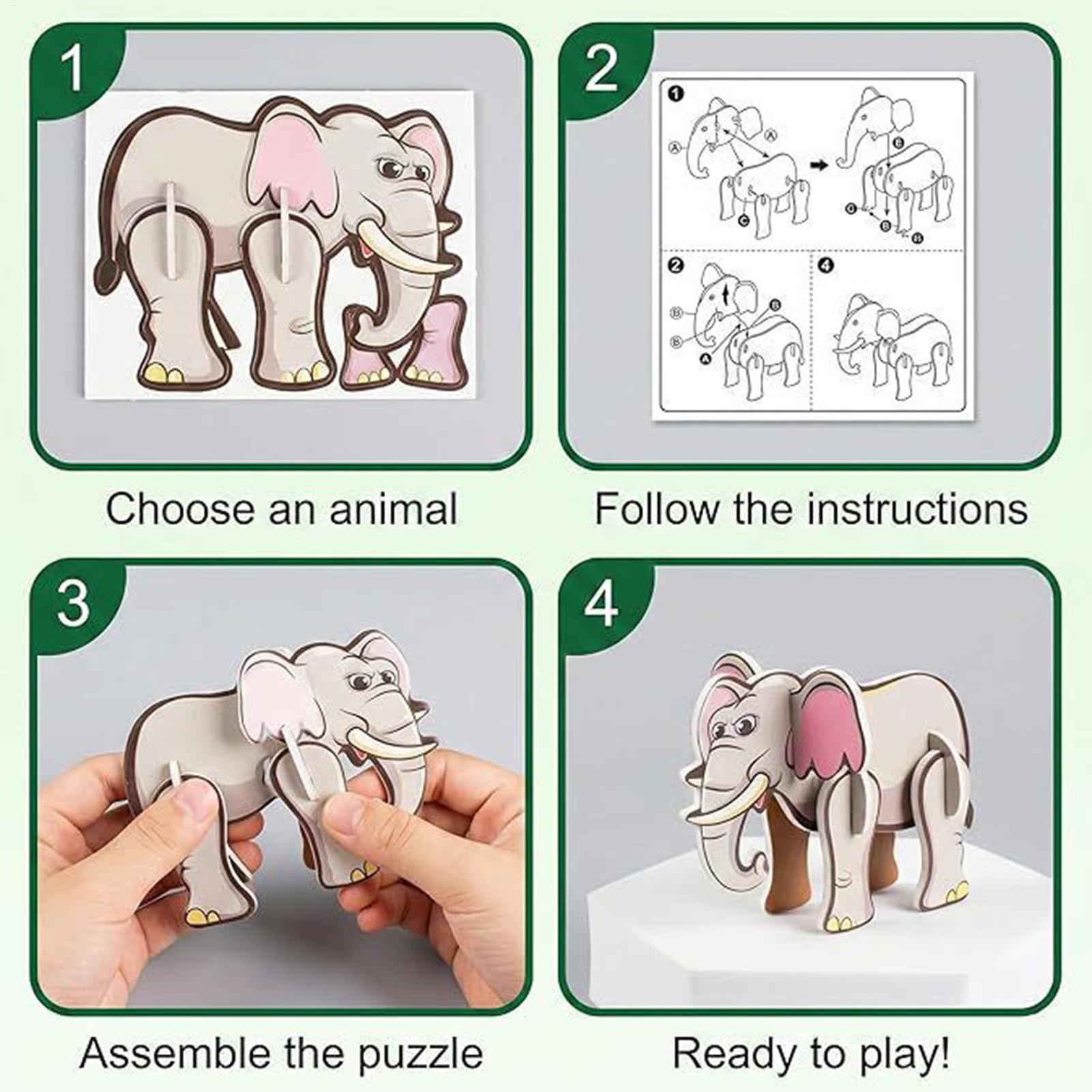 Kids Early Education - Puzzle 3D a forma di cartoni