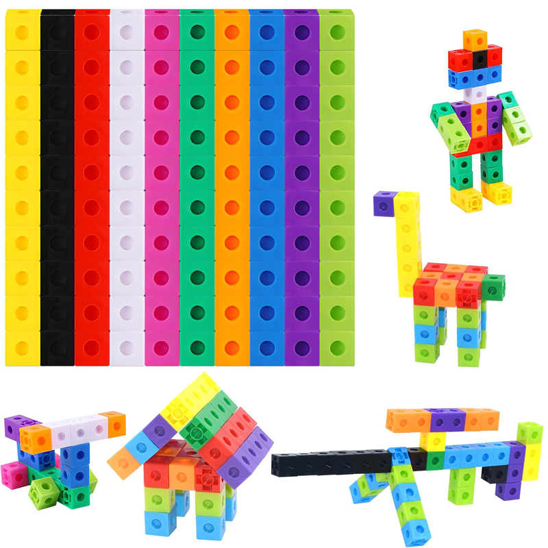 Math Manipulative Set - Set di 100 Cubi Collegabili, Materiali