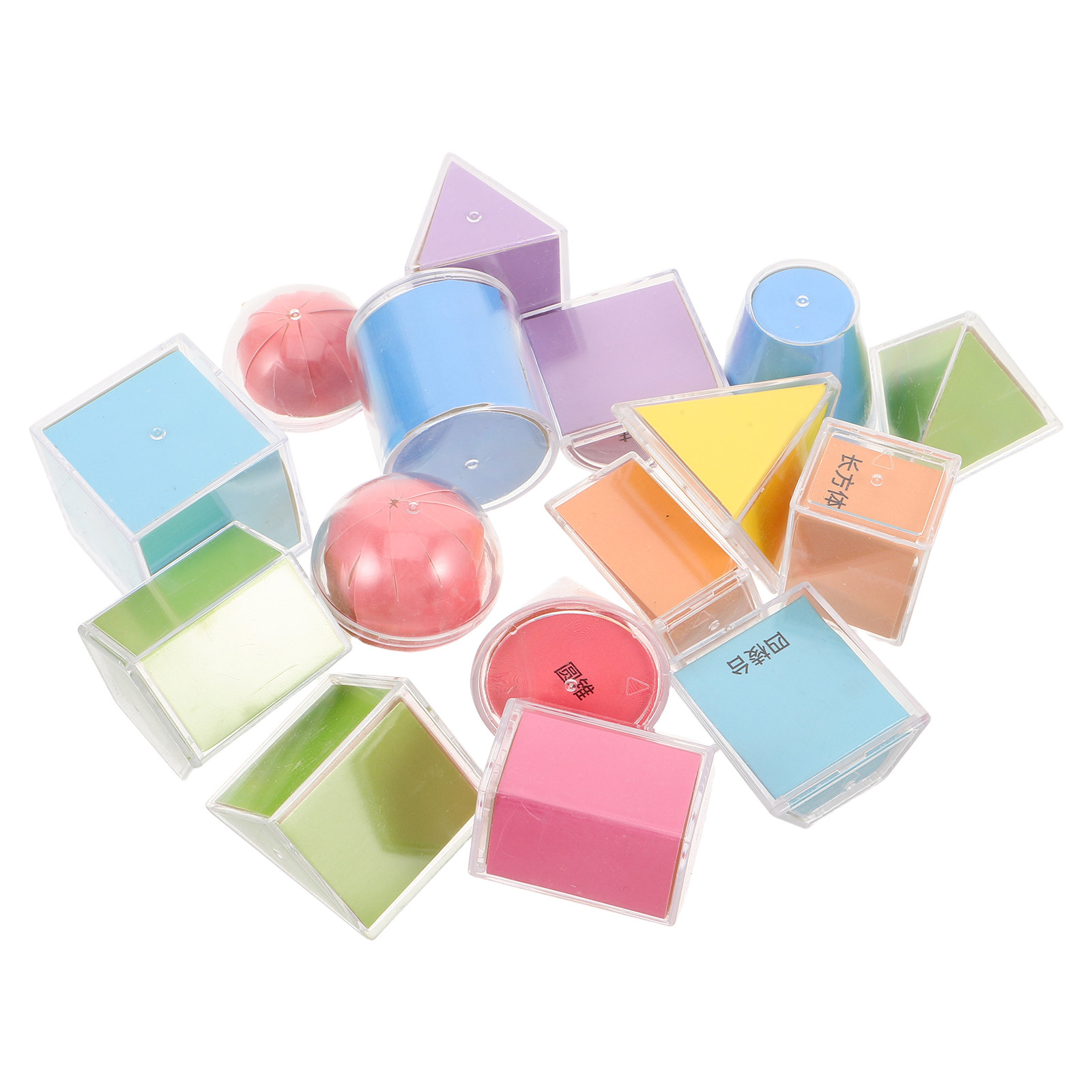 Math Manipulative Set - Set di 16 Blocchi Geometrici Pieghevoli