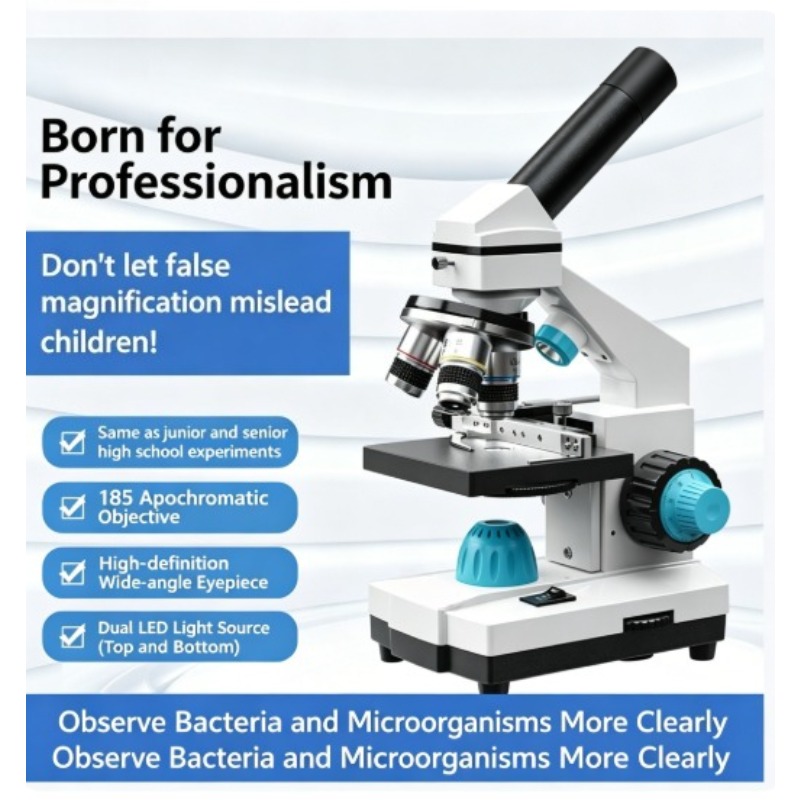 Kids Definition Of Education - Microscopio biologico per bambini 2000X portatile