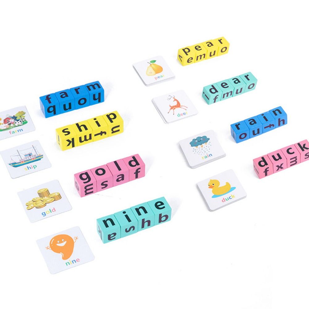 Flash Card Alphabet - Carte Didattiche in Legno, Gioco di