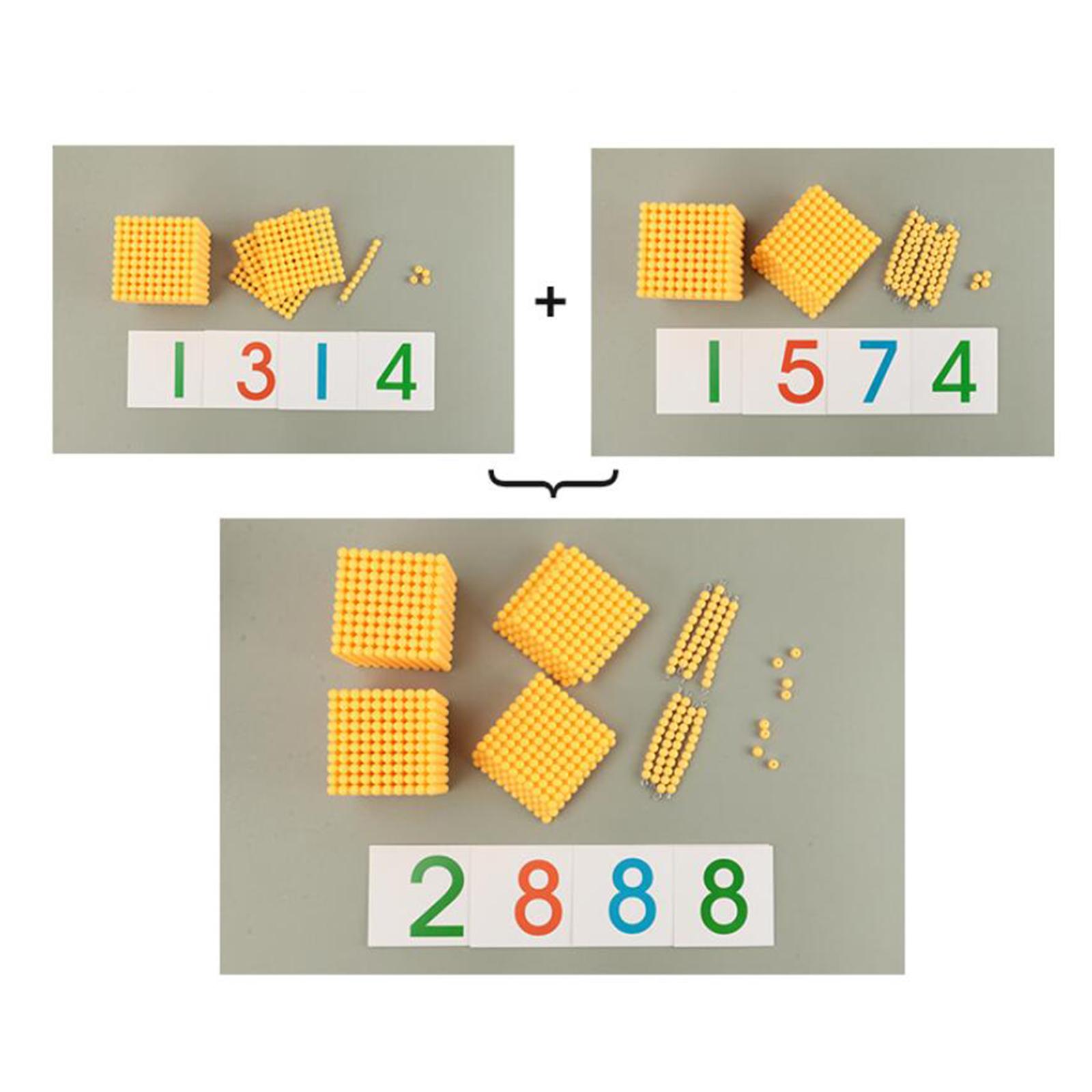 Math Manipulative Set - Set di Materiali Montessori con Perline,