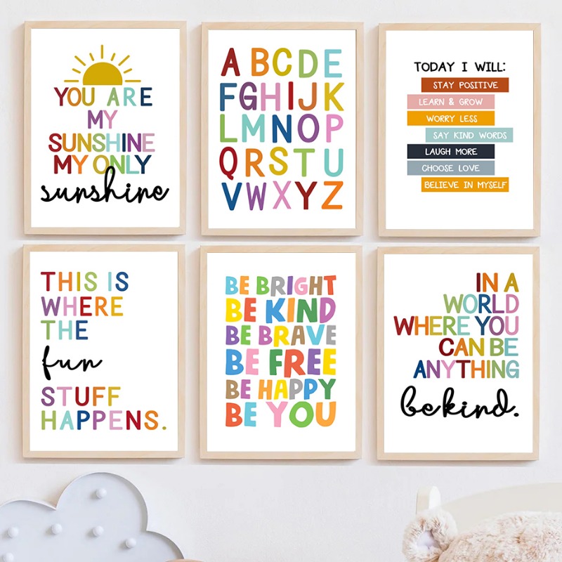 Kids Education Picture - Poster Educativo in Inglese, Stampa su