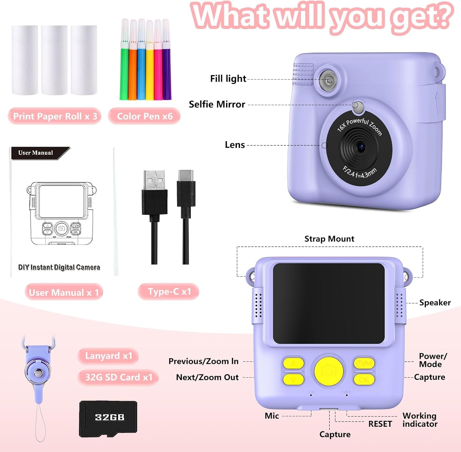 InstantPrint Camera per bambin - Kids Education News recensione e prezzo