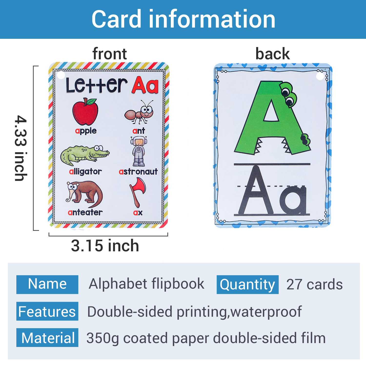 Bview Art English 26 lettere A - Flash Card Alphabet recensione e prezzo
