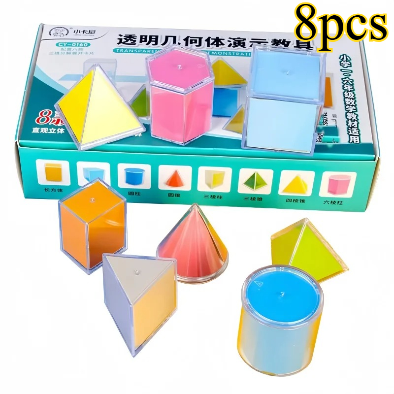 Set di 8 Blocchi Geometrici 3D - Math Manipulative Set recensione e prezzo