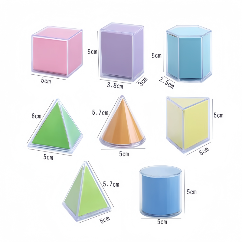 Set di 8 Blocchi Geometrici 3D - Math Manipulative Set recensione e prezzo