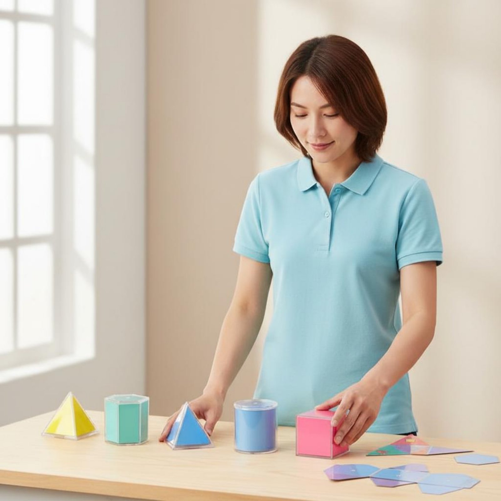 8 Pezzi di Solidi Geometrici T - Math Manipulative Set recensione e prezzo